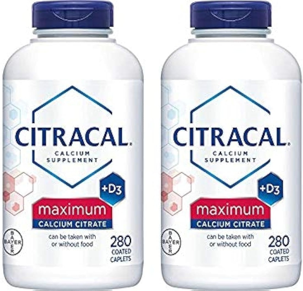 Citracal - Calcium Citrate with Vitamin D3 - 2 Bottles, 280 Caplets Each