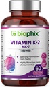 BiophixのビタミンK2 MK-7-100 mcg 60の野菜のカプセル-サポート強い骨の免疫の健康