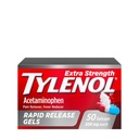 Tylenolの余分強さのアセトアミノフェンの急速な解放のゲル、余分強さの痛みのReliever及びファーバーの減力剤、レーザーのドリルされた穴、500のmgのアセトアミノフェン、50のctのゲルキャップ