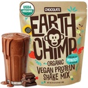EarthChimpオーガニックビーガンプロテインパウダー - プロバイオティクス付き - 非GMO、乳製品無料、非乳製品、女性と男性のための植物ベースのプロテインパウダー、グルテンフリー - 52サービング、64オズ(チョコレート)