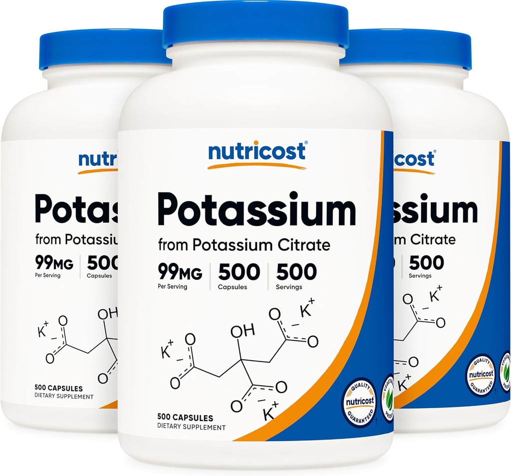 ヌトリコストカリウムクエン酸塩99mg、500カプセル(3本のびん)