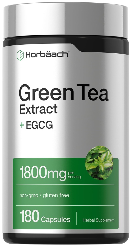 ホアハチ EGCG 緑茶エキス 丸薬 | 180 カプセル | 最大効力 | 非GMO & グルテンフリーサプリメント
