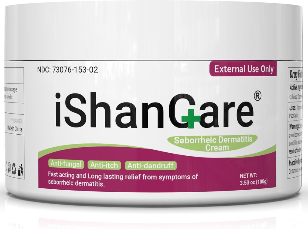 ishancareのSeborrheicの皮膚炎のクリーム、乾癬、Folliculitis、皮膚炎、Dandruffの痛み、赤み、苛立ち、スケーリング、3.53 Ozのための速い救助