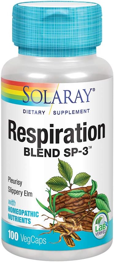 SOLARAY Respiration Blend SP-3 | ヘルシーな呼吸をサポートするためのハーブブレンドw/セルソルト栄養素 | 非GMO、ヴィーガン | 50食 | 100ベジキャップ