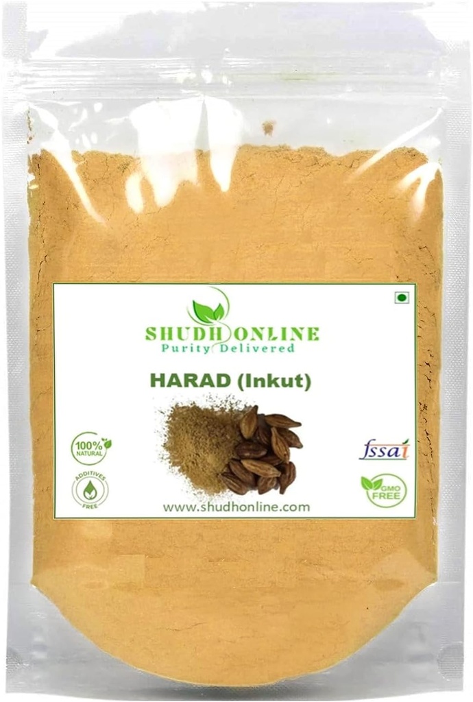 KRISTINA Harad Powder, Haritaki, Inknut Powder, Haralu (100 グラム), Harar, Karakkaya, Kaudukai, Terminalia Chebula for Weight Loss, Digestion, Face, Dark Circles (ダークサークル)