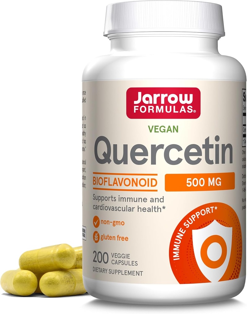 JarrowフォーミュラQuercetin 500mg - 200ベジーキャップ - 抗酸化状態、心血管の健康と免疫の健康をサポート - 200サービング