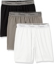 オーガニックシグネチャーメンズボクサー100%オーガニックコットン、男性用ソフトボクサー、3パック