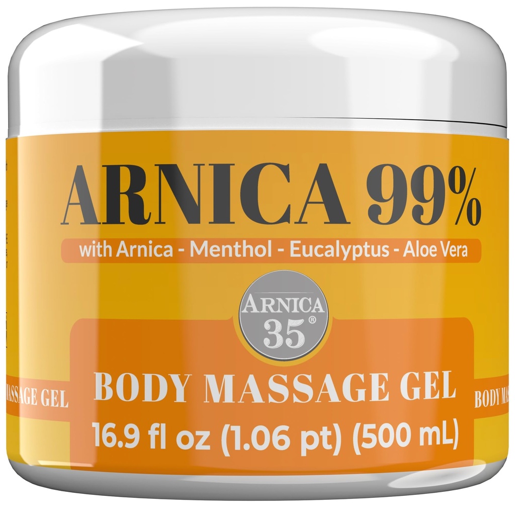 アルニカ 35 - 肥満のためのアルニカゲル余分な強力な98% 16.9 Fl Oz、筋肉と関節のマッサージ、自然と皮膚科学的にテストされた式 - イタリア製