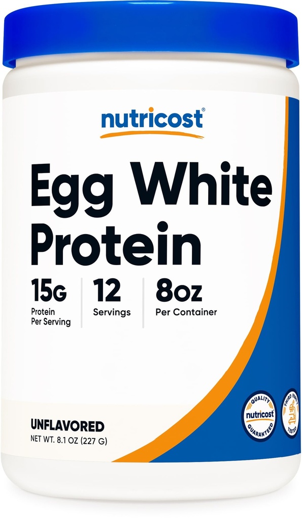 Nutricostの卵の白い蛋白質の粉8oz (Unflavored) -非GMOのグルテンフリー