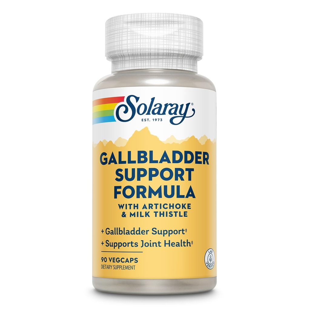 SOLARAY Gallbladder サポートフォーミュラ | ヘルシー・ガブラッダー & ライバーサポート | 30 サービング | 90 VegCaps