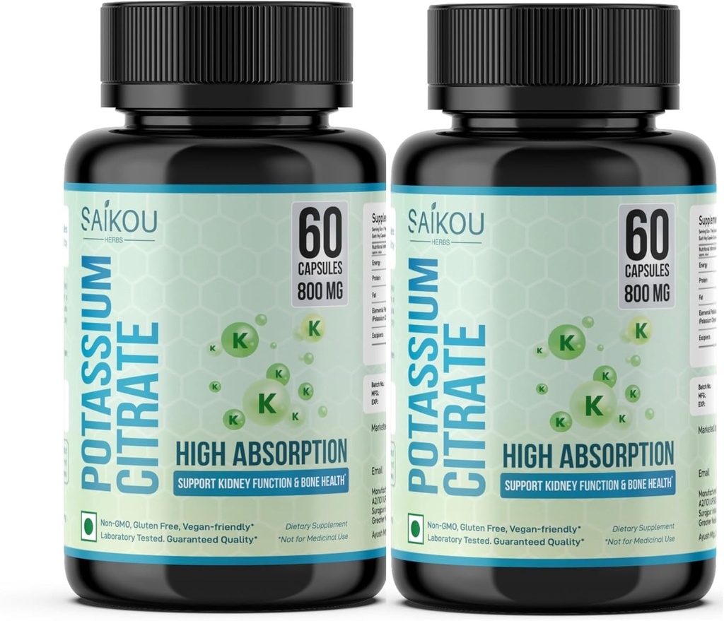 カリウムのクエン酸塩800のmgの高吸収のカリウムの補足- 120のサービングは電気分解のバランス、腎臓および骨の健康を支えます(2)