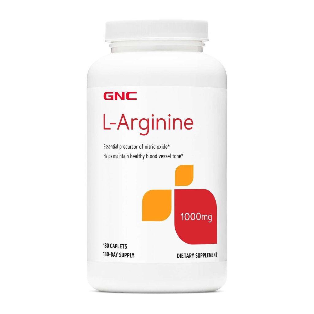 GNC Lのアルギニン1000mgの補足、サポート健康な血容器の調子、180のサービング