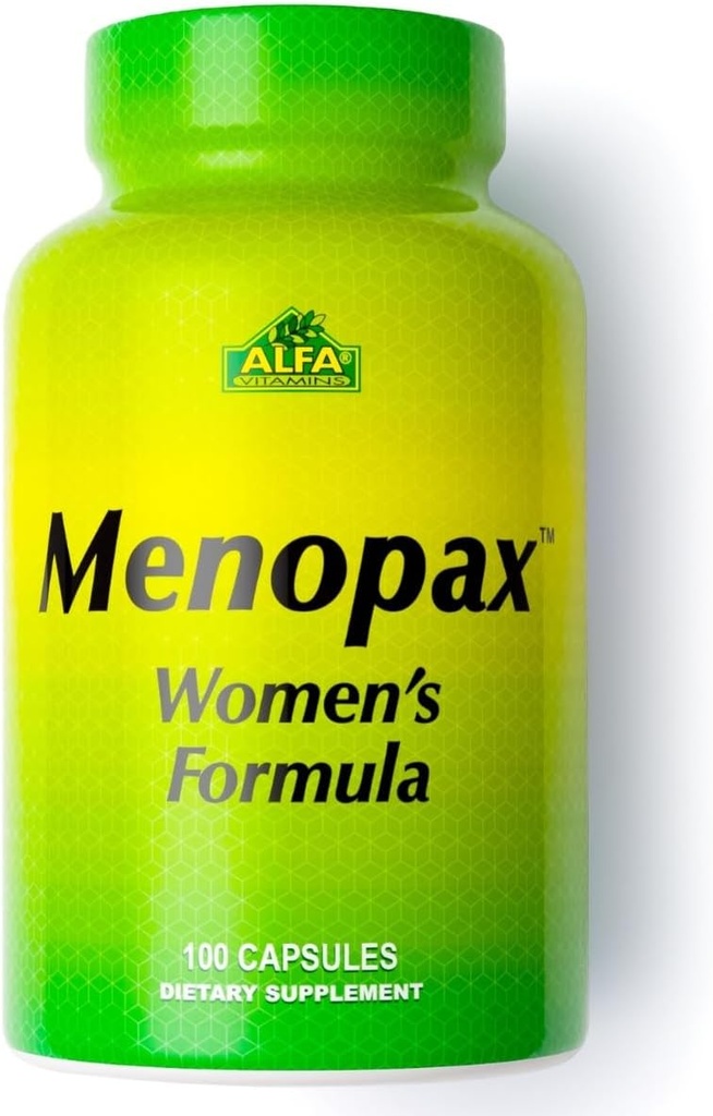 ALFA VITAMINSのMenopaxの女性の方式、月経の健康のためのグルテンフリーのビタミンおよび全面的なウェルネスは、接合箇所、エネルギーおよび周期のバランス、女性のための食事療法の補足、100のカプセルを支えます