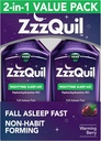 ZzzQuil、睡眠の援助、夜間睡眠の援助の液体、50のmgのDiphenhydramine HClの落下睡眠の速い、非習慣の形成、温暖な果実味、12のFLのOZ (パッケージ2)