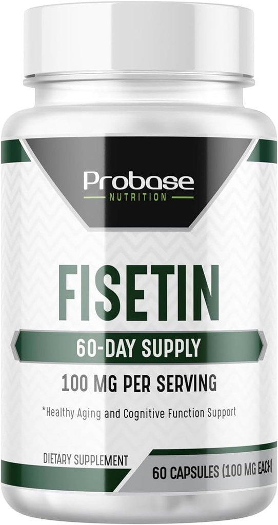 Probase Nutrition Fisetin Senolytic Supplement 100mg High Potency 60-Day Supply for Cellular Health