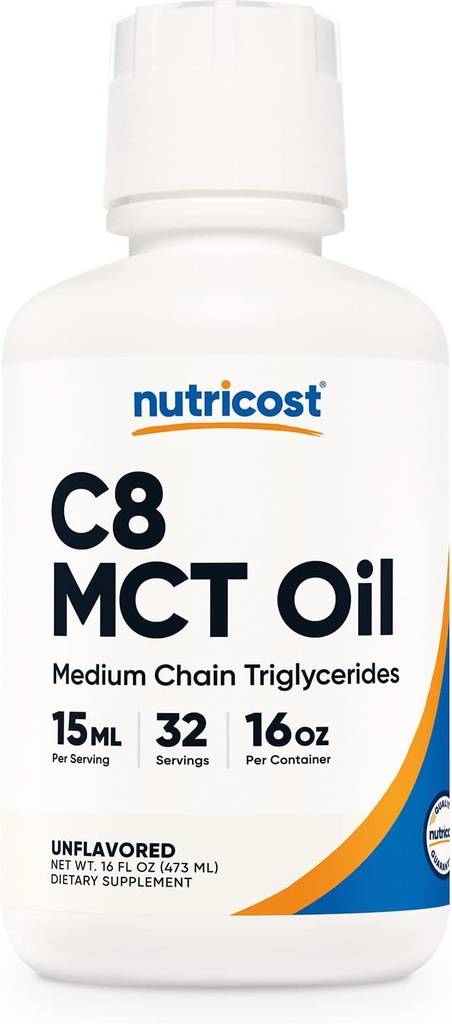 Nutricost C8 MCT オイル 16oz - Keto, Paleo, Non-GMO