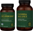 グローバルヒーリングセンター Oxy-Powder & Candida Balance Kit - 天然カンジダクレンジング、フェミニンバランスコンプレックスのための女性の男性とデトックスのための便秘救済