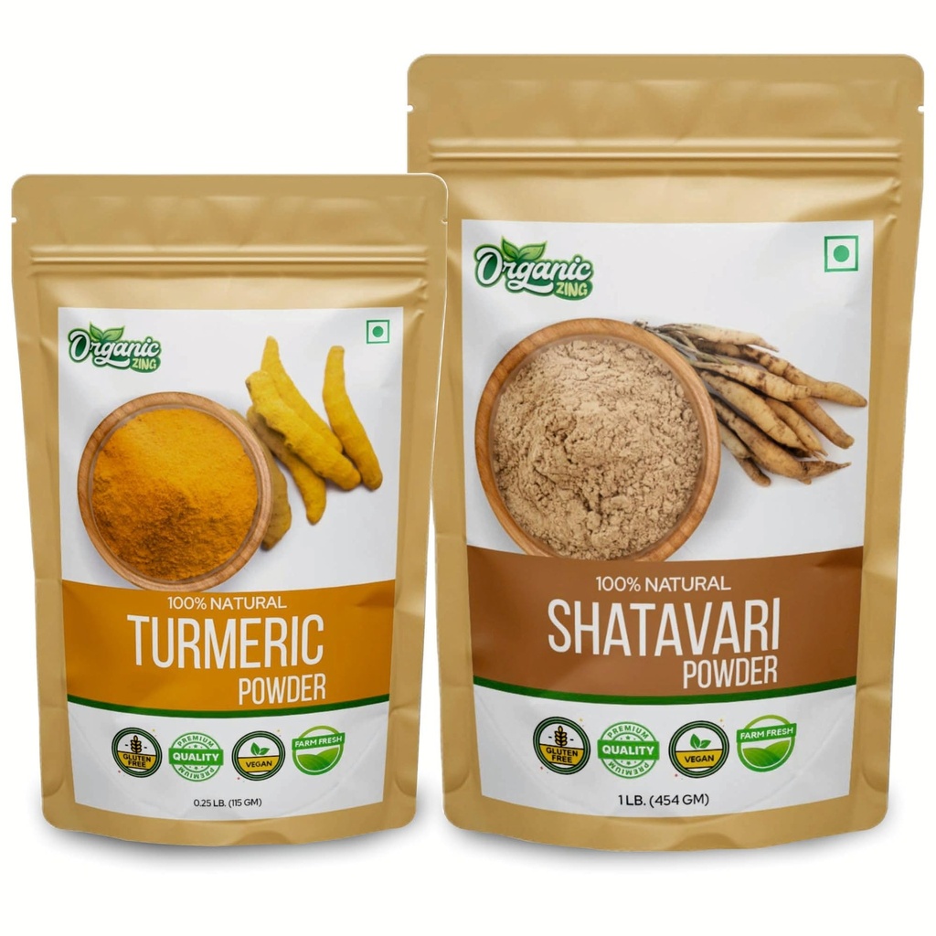 ORGANIC ZINGのShatavari 454g及びタービン粉115g