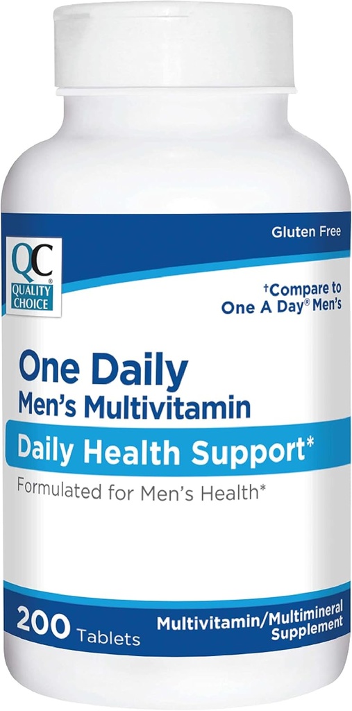 Quality Choice One Daily Men’s Multivitamin – Complete Daily Tablet with Essential Vitamins & Minerals – 100 Tablets – Tailored Nutrient Support for Men’s Daily Needs