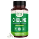 ネストナチュラルズコリンBitartrate 500mg - 高効力コリンサプリメント - サポート認知性能と肝臓機能 - 100%ビーガン&非GMOコリン - 90ビーガンカプセル