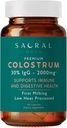 Colostrum, 30% IgG - First Milking - Low Heat Processed - 2000mg - Non GMO - Immune, Gut, Digestive, GI Tract Support - Skin, Hair, beauty - Bovine Colostrum May Assist with Clarity & wellbeing