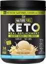 Nature Fuel Ketoミール交換パウダー - ココナッツオイルMCTと草フィードバターとグルテンフリー - クリーミーバニラミルクセーク - 14のサービング - パントリーフレンドリー、17.1 Fl Oz