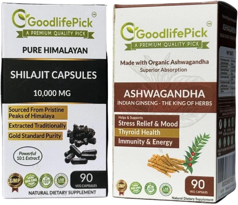 Himalayanのシラジットのカプセル及びAshwagandhaは2. 90+90 ctの最高の利点のための金の標準的な報酬の質をカプセルに入れます。 すべての自然な非GMOは米の粉の注入口無しのケイ素の二酸化物ステアリン酸塩無しではないです