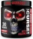 JNX SPORTS The Curse! Pre Workout Powder for Men & Women, Caffeine, Beta-Alanine, Creatine, L-Citrulline, 30 Servings, Watermelon Flavor – Boost Energy, Strength & Focus
