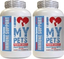 私は私の PETS LLC 猫の皮膚のサプリメント - CAT 免疫サポート - ブースター - 健康なサプリメント - 猫の肝臓のお菓子 - 120 お菓子 (2 ボトル)