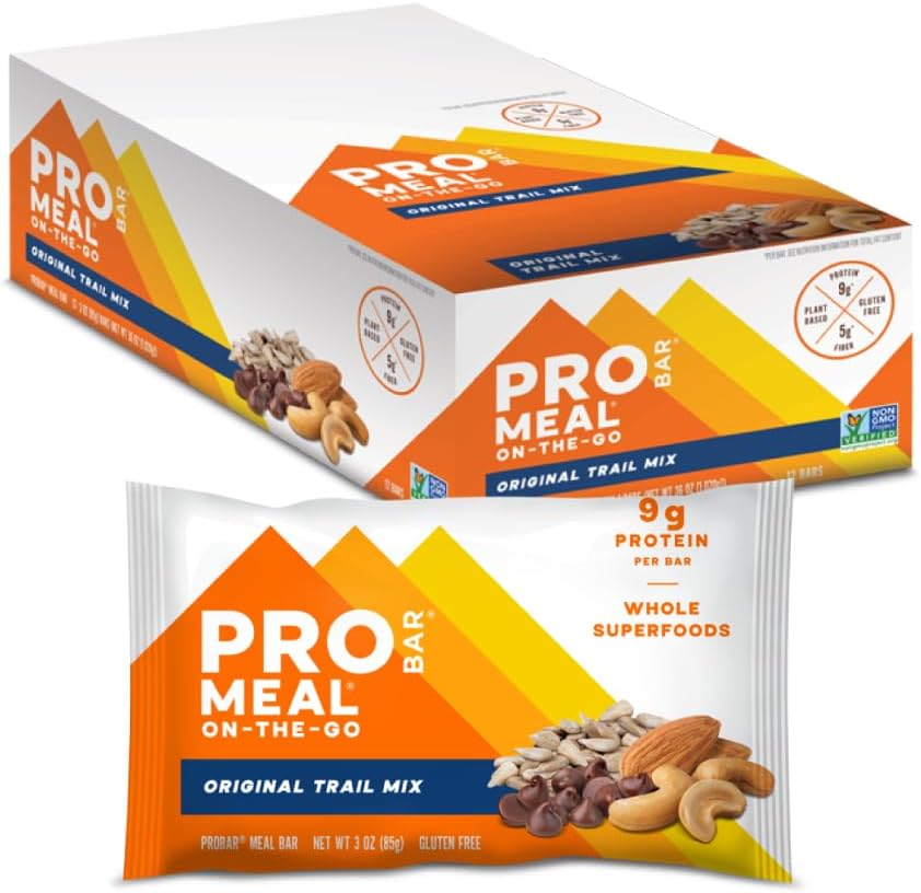 PROBAR - MEALバー、オリジナルトレイルミックス、非GMO、グルテンフリー、健康、植物ベースの、食品原料、自然エネルギー(12カウント)