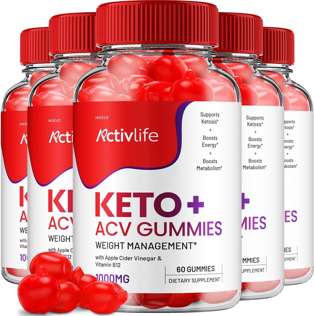 ActivLife Keto ACVグミー - アクティブライフケトアップルサイダーヴィンガーグミー、ActivLife Keto + ACV重量管理グミー アクティブライフアドバンスト1000mgフォーミュラ(5パック - 300ガミー)