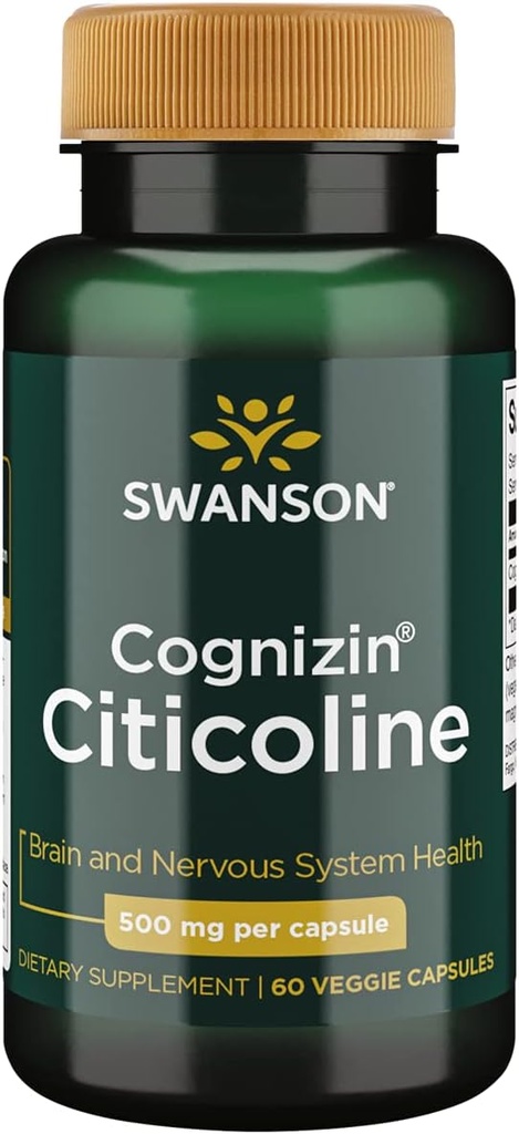 Swanson の超 Cognizin のシチコリン 1,000 ミリグラム 60 の野菜のカプセル