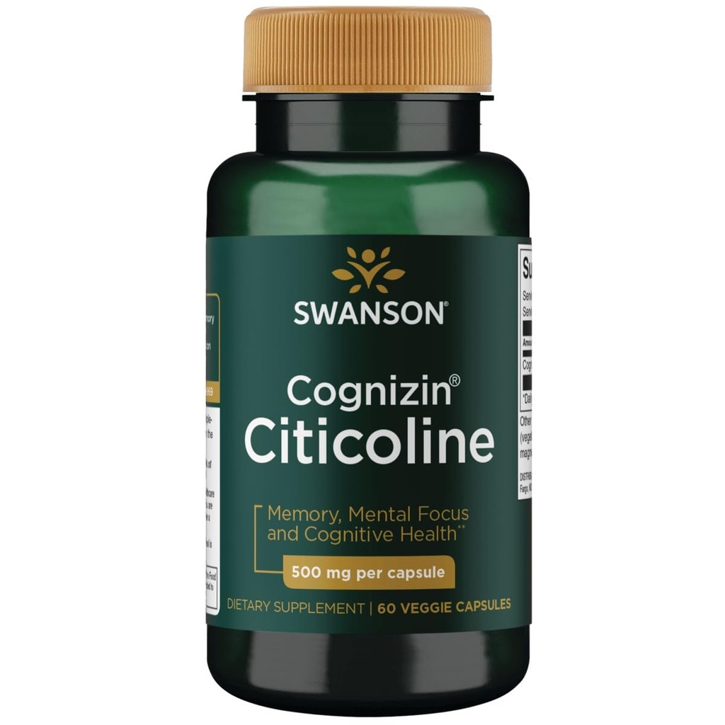 Swanson の超 Cognizin のシチコリン 1,000 ミリグラム 60 の野菜のカプセル