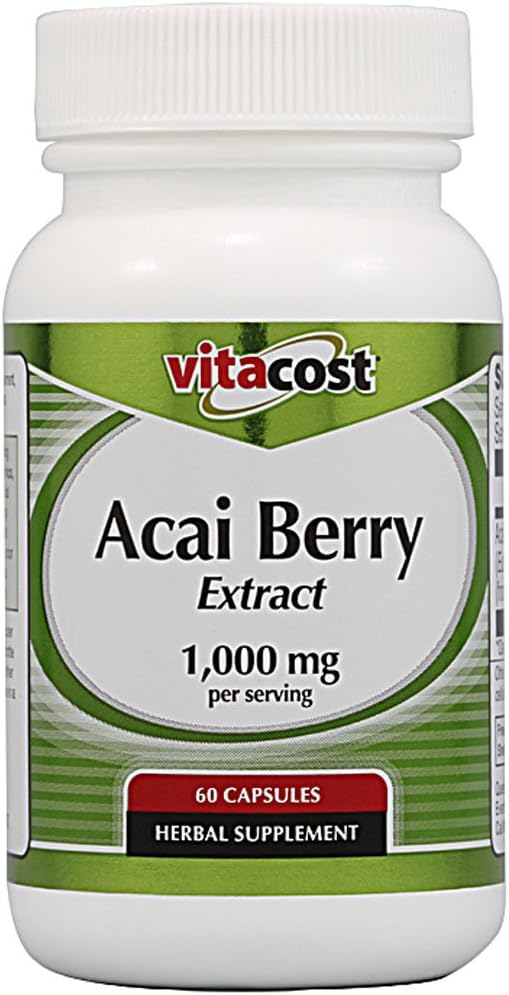 Vitacost アサイベリー抽出物 - 1食当たり1,000mg - 60カプセル