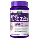 ZzzQuilの純粋なZzzs筋肉弛緩のMelatoninの睡眠の援助のガミー、サポート筋肉機能、助け自然な睡眠、速い、Melatonin +マグネシウム、翌日の食料雑貨、薬剤なし、60ctを落ちて下さい