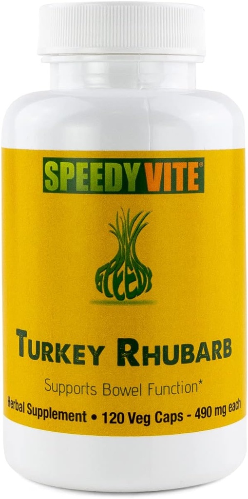 SpeedyVite®トルコRhubarbフォーミュラ | 腸機能をサポート | コロンデトックスとクレンジングフォーミュラ | カスカラサグラダ、セナ、ペシリウム、アロエベラ、スプリリーエルム、その他(120ベジーキャップ)