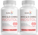 女性のためのMyo-Inositol及びD-Chiro Inositolの補足 - 理想的な40:1の比率-サポート女性のホルモンのバランス及び豊饒及びOvarianの健康-ビーガン粉のカプセル- 60日の供給
