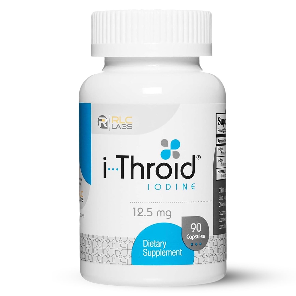 RLC、i-Throid 12.5 mg、甲状腺の健康およびホルモンのバランス、90のカプセル(90のサービング)を支えるIodineおよびIodideの補足
