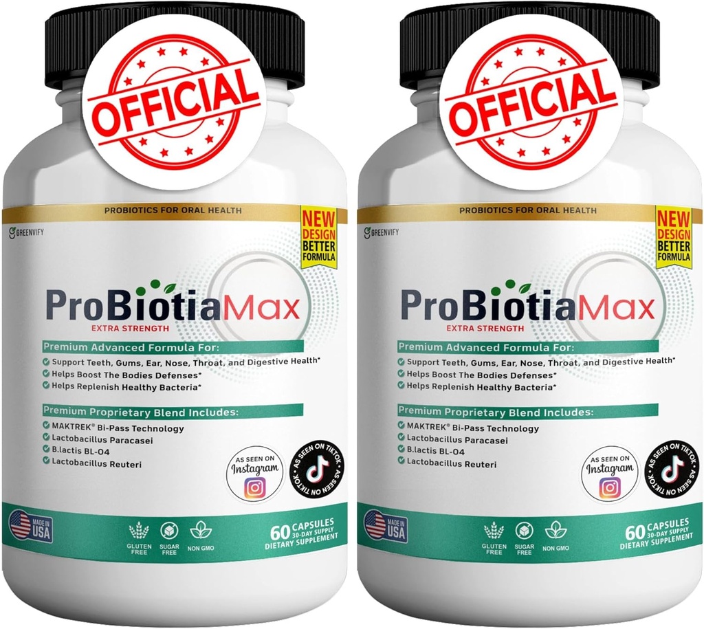 ProBiotia Max 40 Billion CFU の余分強さの口頭プロバイオティック 補足、60 のカプセルは、歯およびゴムの健康、グルテンフリーを支えます (2)