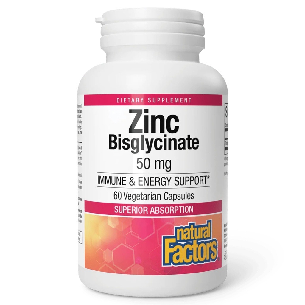 自然な要因亜鉛Bisglycinate、50のmg、60のベジタリアンのカプセル