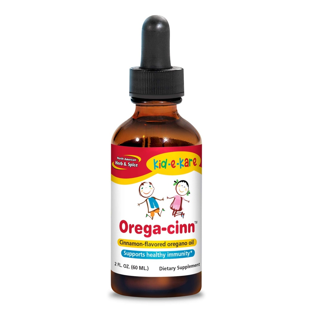 北アメリカのハーブ&スパイス Kid.e.Kare Orega-Cinn、シナモン風味 - 2 fl。 oz。 - 素晴らしいトースト免疫サポート - Soothes Mucusメンブレン - ワイルドオレガノオイル - Non-GMO - 120 総サービング
