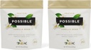 タンパク質粉末バニラビーンズ - ビーガンの20g、植物ベースのタンパク質ミックス - 非GMO、非乳製品、グルテンフリー - BCAAの3.5g - 9エッセンシャルアミノ酸 - 30日間供給 - 2バッグ、30サービング