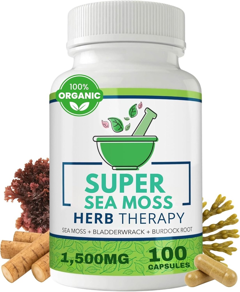 海苔カプセル100パック - ブラッドダーラックパウダー&ブルドックルートパウダー - Keto&Alkalineダイエットサポート - いいえフィラーSeamos未加工サプリメント