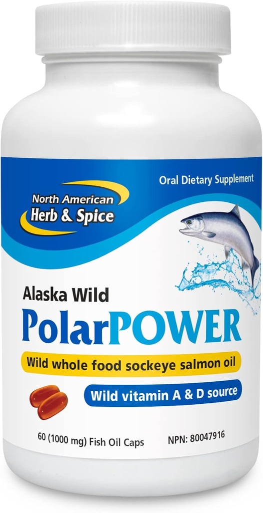 北アメリカのハーブおよびスパイス、極力ゲル カプセル、60 魚油の帽子。