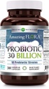 アメイジング・フローラ プロバイオティクス 10 ベスト・プロバイオティックス・ストレーナー | 30 Billion | Veggie Capsule Supplement | Non-GMO | Gluten Free | アメリカ製(1パック30個)