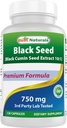 ベストナチュラルブラックシード(ブラックカミンシードエキス10:1)750mg/サービング- 120カプセル