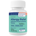 WELMATE - アレルギー救済 - Cetirizine HCl 10mg - 24時間アンチヒスタミン - 非眠気 - ニーノーズ - かゆみの目 & 喉 - 屋内&屋外アレルギー救済錠 - 100錠