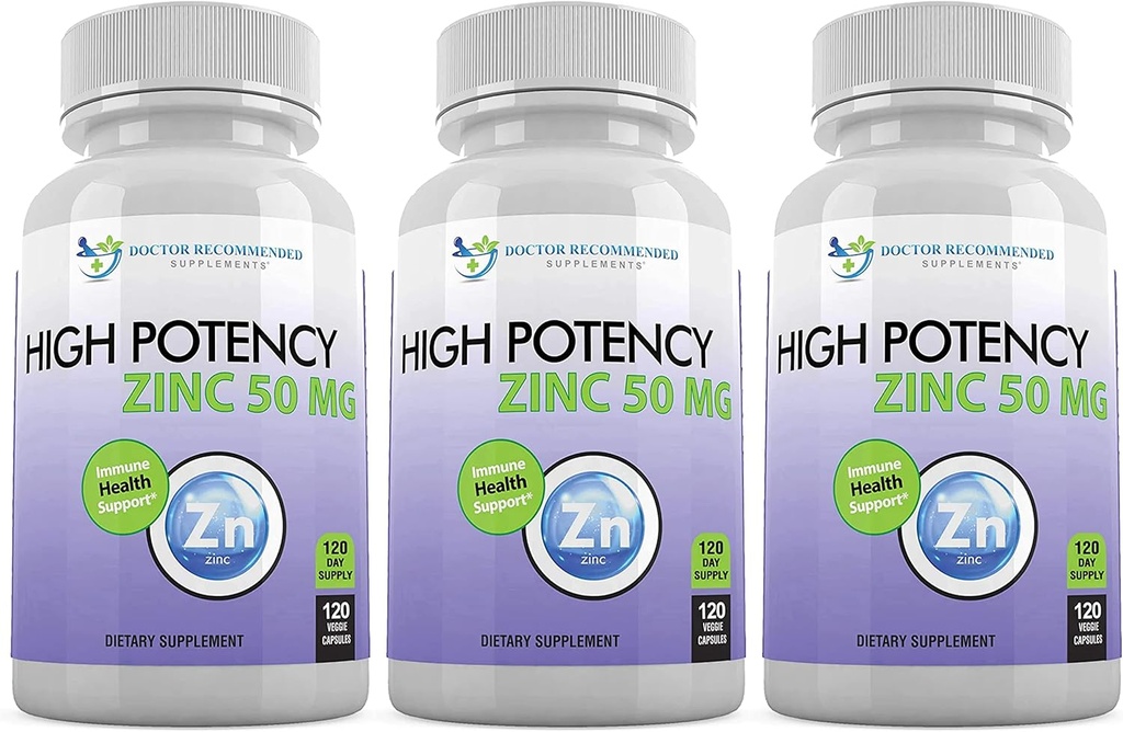 亜鉛50mg - 亜鉛ピコリナート免疫健康サポートサプリメント大人と子供ビタミンのための360ベジギーカプセル、健康な吸収性の高い効力純粋な亜鉛サプリメント - サービングあたり50mg