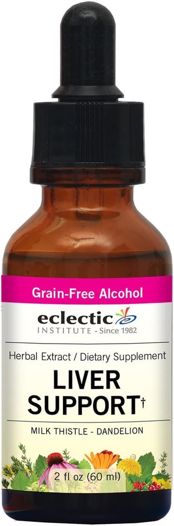 Eclectic Herb - Liver サポート エキス | 自然な肝臓サポート、デトックス、クレンジング + 維持する | 肝臓サポート サプリメント | ハーブチンキ | 非GMO、グルテンフリー (2 oz | 60 ml)