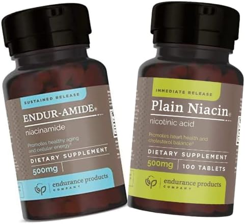 持久力プロダクトEPC Company NAD+ Niacinamide B3のEndurアミド500mg 200のタブレットB3明白なナイアシン-フラッシュの500mgの即時解放のビタミンB-3-ニコチン酸100のタブレット